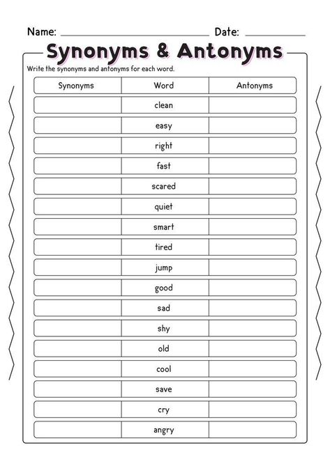 Synonyms And Antonyms Grade 2, Synonyms And Antonyms Worksheet Grade 5, Synonyms And Antonyms Worksheet Grade 3, Antonyms Worksheet For Grade 5, Synonyms And Antonyms Worksheet Grade 4, Antonyms Worksheet Grade 3, Synonyms Worksheet Grade 5, Worksheets For Middle Schoolers, Synonyms Worksheet For Grade 3