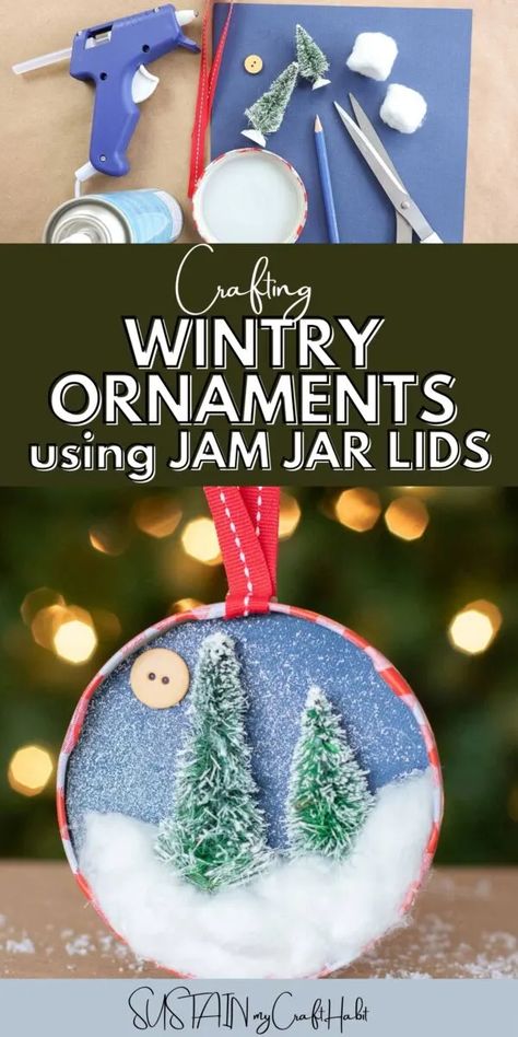 Canning Jar Lid Ornaments, Jam Jar Lids Crafts, Mason Jar Lid Ornaments Diy, Canning Lid Crafts, Candle Lids Crafts, Mason Jar Lids Diy, Jam Jar Crafts, Jar Lid Ornaments, Lid Ornaments