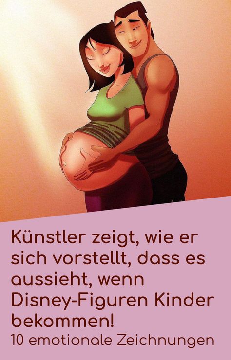 Ein Künstler zeigt seine eigene Vorstellung davon, wie Disney Figuren als Eltern oder werdende Eltern aussehen würden und ganz ehrlich wir können gar nicht genug von den süßen Bildern bekommen! Ecards, Memes, Disney