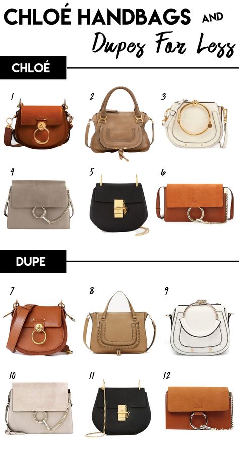 Designer Chloe Faye Drew Marcie handbags and their less expensive purse dupes Handbags Closet, Simple Purses, Purses Aesthetic, Aesthetic Handbags, Affordable Handbags, Expensive Purses, Closet Luxury, Affordable Aesthetic, Chloe Bags