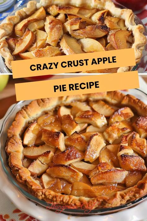 Crazy Crust Apple Pie Recipe – Hungarian Chef 1 Crust Apple Pie, Crazy Pie Crust, Crazy Crust Apple Pie, Crazy Crust Pie Recipe, Crazy Crust Pie, Hungarian Food, Canned Apples, Apple Pie Recipe, Apple Pie Spice