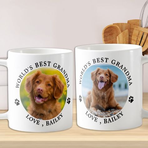 Dog Grandma Personalized Pet Photo Dog Lover Coffee Mug - Mother's day gifts Grandparents Gifts, Coffee Mug Crafts, Mother's Day Theme, Dog Grandma, Personalized Grandma, Mother's Day Mugs, Pet Photo, Gifts For Grandparents, Grandparent Gifts