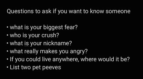 Questions For Paranoia, Paranoia Questions, Uncomfortable Questions, Question To Ask, Getting To Know Someone, Biggest Fears, Pet Peeves, Your Crush, Questions To Ask