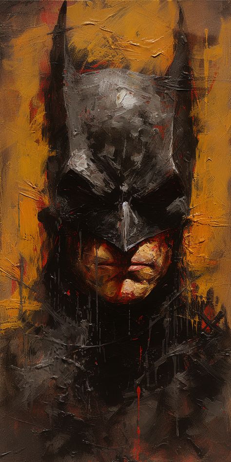 The Batman Painting, Batman Illustration Art, Batman Comics Art, Batman Art Painting, Dark Portrait Painting, The Batman Wallpaper, The Batman Art, Batman Portrait, Batman Jokes