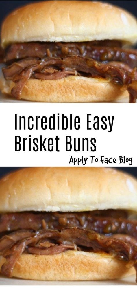 Beef Brisket Buns is an absolute taste sensation and perfect for easily feeding a crowd. The slow cooked beef is so tender. You can make it several days in advance too. Boom....#beefbrisketrolls #beefbrisket #slowcookedmeat #slowcookedbeef Beef On A Bun For A Crowd, Beef Brisket Recipes, Slow Cooked Meat, Roast Beef Recipes, Brisket Recipes, Slow Cooked Beef, Easy Comfort Food, Beef Brisket, Roast Recipes