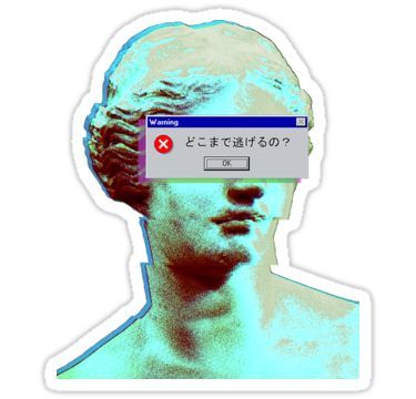 Vaporwave Blinded Sticker Oliver Core, Vaporwave Png Stickers, Vaporwave Album Cover, Vaporwave Tumblr, Greek Vaporwave, Vaporwave Stickers, Vaporwave Aesthetic Statue, Vaporwave Windows 95, Shape Icon