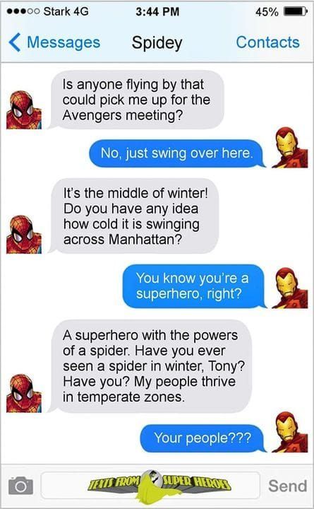 Avengers Texts, Marvel Headcanon, New Pins, You And I, Avengers, Texts, Marvel, Funny