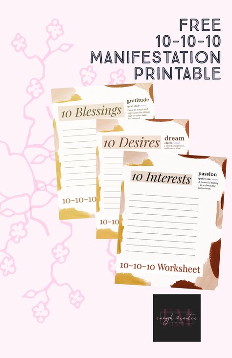 10 10 10 Worksheet Journal, 10/10/10 Worksheet Manifestation, Free Manifestation Printables, Manifestation Template Free, Free Printable Manifestation Checks, Scripting Manifestation Journal Template, Manifesting Journal Free Printable, Manifestation Journal Example, Think Positive Thoughts