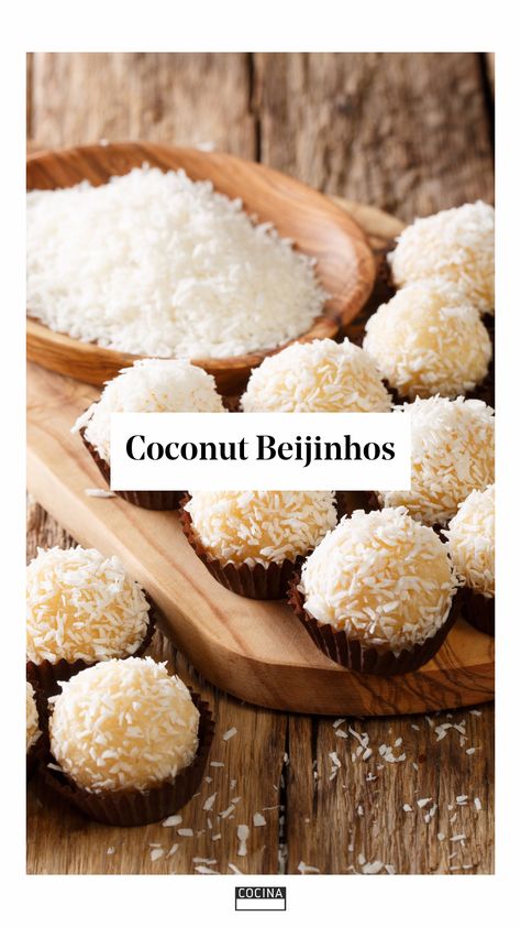 Spanish Sweets, Coconut Kisses, Brazilian Desserts, Portuguese Desserts, Decadent Cakes, African Heritage, Grated Coconut, Paper Cupcake, Latin Food