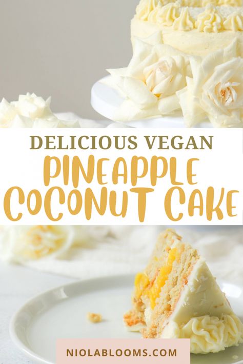 Pineapple Coconut Cake, Coconut Pineapple Cake, Vegan Coconut Cake, Cake Pineapple, Pina Colada Cake, Pineapple Cake Recipe, Gluten Free Dairy Free Dessert, Pineapple And Coconut, Pineapple Desserts