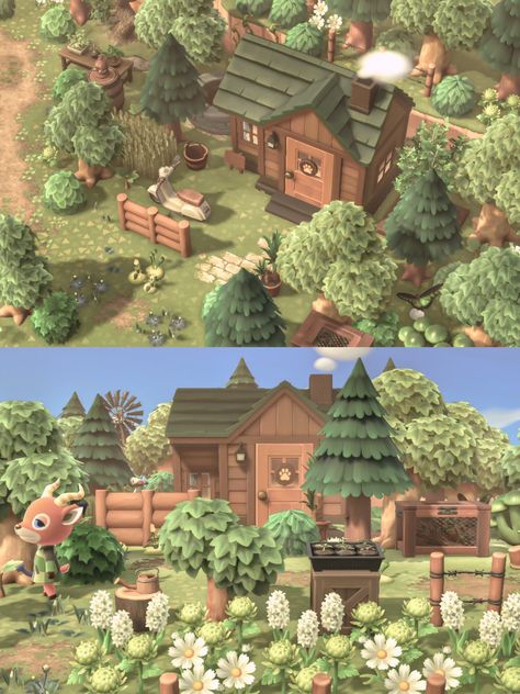 Minecraft Villager House, Villager House, Minecraft Villager, Cottagecore Ideas, Cottagecore Animal Crossing, Acnh Inspiration, Acnh Cottagecore, Woodland House, Animal Crossing Guide