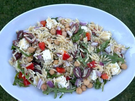 My Parents Love Ina Garten's Greek Orzo Salad + Photos Greek Orzo Pasta Salad, Greek Orzo Pasta, Orzo Pasta Salad Recipe, Best Ina Garten Recipes, Greek Orzo, Greek Orzo Salad, Orzo Salad Recipes, Orzo Pasta Salad, Ina Garten Recipes