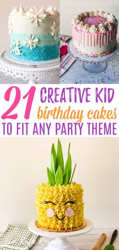 Fun Smash Cake Ideas, Simple Beginner Cake Decorating, Easy 21st Birthday Cake, Girl Birthday Cakes Easy, Cute Girl Birthday Cakes, Girls Birthday Cakes Simple, East Birthday Cakes, Kids Birthday Cake Design, Fun Cakes For Kids