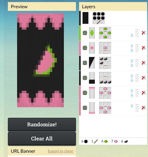 Minecraft Banners Farm Banner Minecraft, Minecraft Fruit Stand, Minecraft Banner Recipes, Minecraft Watermelon, Stendardi Minecraft, Cute Banner Designs Minecraft, Watermelon Farm, Cool Minecraft Banners, Watermelon Banner