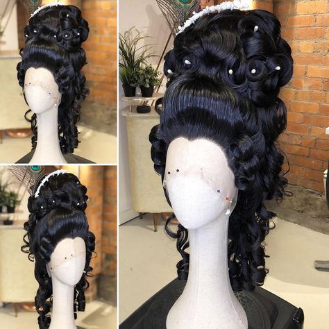 Rococo Hairstyles, Marie Antoinette Wig, Wig Styling Tutorial, Wig Design, Diy Hair Wig, Cool Hair Designs, Yarn Wig, Drag Wigs, Cartoon Hair