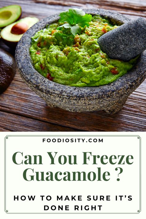 How to freeze guacamole the right way.  If you love guacamole then you’ll want it all year round. This means that sometimes, you might make too much and end up having to freeze it.  But can you freeze guacamole ? And if you can, how do you do it ?  This is what this article is going to help you with, and even give you a tip or two about how to freeze guacamole and still have it taste good when thawed.  #Guacamole #FrozenGuacamole Freezing Guacamole, Can You Freeze Guacamole, Freeze Guacamole, Frozen Guacamole, Vegetable Benefits, Healthy Food Facts, Food Party, Facts For Kids, Weird Food