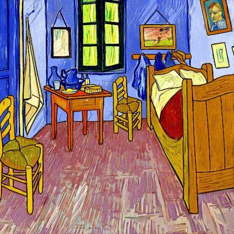 "Vincent S Bedroom in Arles" by Vincent Van Gogh Bedroom In Arles, Arte Van Gogh, Coffee Illustration, Colouring Pics, Starry Night Van Gogh, Professional Art, Country House Decor, Tattoo Design Drawings, Art Plastique