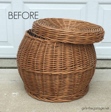 Basket Painting Ideas, Silo Homes, Basket Upcycle, Painting Baskets, Trays Diy, Thrift Ideas, Basket Makeover, Hanging Jars, Apple Basket