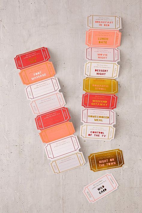 Meri Meri Paper Love Tokens الفن الرقمي, Ticket Design, 카드 디자인, Meri Meri, Love Token, Graphic Design Inspiration, San Valentino, Boyfriend Gifts, Diy Gifts