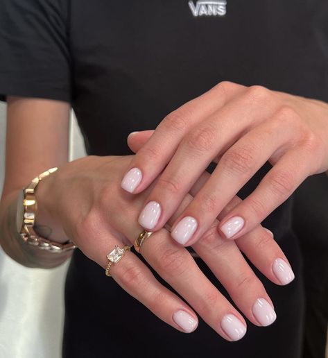 Summer Nails Old Money, Polished Nails Natural, Extra Short Nails Natural, Clean Nails Look Short, Neutral Clean Nails, Natural Gelish Nails, Simple Engagement Nails Short, Short Nails Natural Color, Manicure Inspo For Short Nails