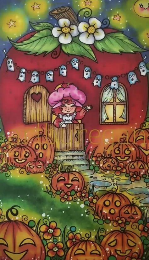 Sour Grapes Strawberry Shortcake, Strawberry Shortcake Fanart, Nik Naks, Strawberry Shortcake Cartoon, Strawberry Shortcake Characters, Halloween Wallpaper Cute, Artist Working, Fall Background, Halloween Wallpaper Iphone