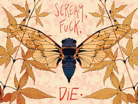 Season Art, Bug Art, Wow Art, Art Block, Funky Art, Art Sketchbook, Pretty Art, Aesthetic Art, Scream