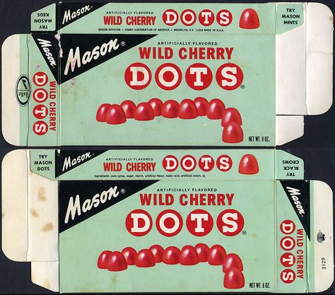 images of 1970's candy | Mason - Wild Cherry Dots - candy box - 1970's | Flickr - Photo Sharing ... Vintage Candy Box Printable, Vintage Candy Packaging, Penny Candy, Candy Design, Dots Candy, Candy Companies, Retro Candy, Wild Cherry, Candy Packaging