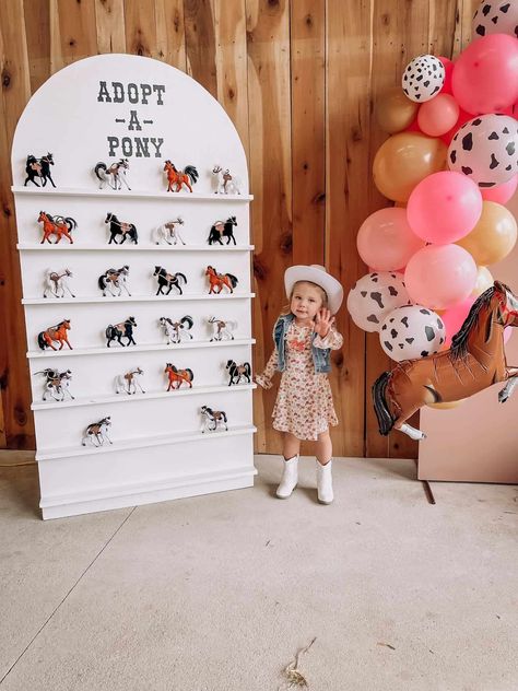 A "Three-Haw" Pink Cowgirl Birthday Party - Everyday She Moms Horse Third Birthday Party, Cowgirl Third Birthday, Pink Horse Birthday Party, 3rd Birthday Horse Theme, Horse Girl Birthday Party, Cowgirl 3rd Birthday Party, 3rd Rodeo Birthday Party Girl, Cowgirl 3rd Birthday, Horse Theme Birthday Party Girl