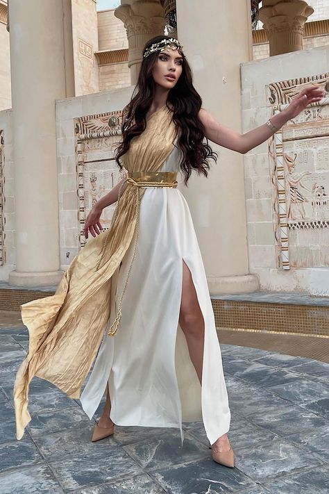 Greek Costume Goddess, Goddess Costume Diy, Greek Goddess Outfit, Greek Goddess Costume Halloween, Greece Costume, Greek Mythology Dress, Goddess Halloween Costume, Goddess Halloween, Greek Dress