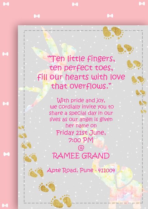 Naming ceremony invitation #babygirl #indian #pastels Indian Naming Ceremony Invitation, Namakaranam Invitation, Baby Naming Ceremony Invitation Cards, Naming Ceremony Invitation Card Template, Naming Ceremony Board Ideas, Cradle Ceremony Invitation Card, Graduation Invitations Diy, Indian Baby Shower Decorations, Naming Ceremony Invitation