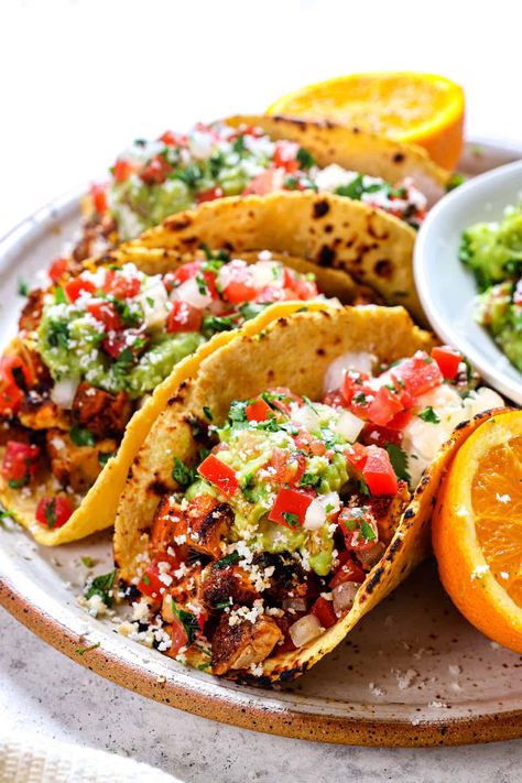 Traditional Taco Recipes, Pollo Street Tacos, Mexican Taco Recipes, Classic Tacos, Costco Street Tacos Copycat Recipe, Vietnamese Tacos, Traditional Tacos, Baja Chicken Tacos, Street Taco Recipes