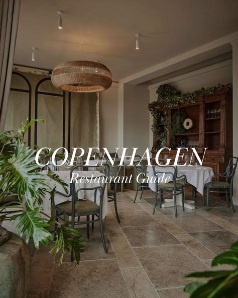 cozy restaurant in Copenhagen with tables and greenery Copenhagen Restaurant, Food In Copenhagen, Copenhagen Bars, Copenhagen Interior Design, Best Hotels In Copenhagen, Best Restaurants In Copenhagen, Geranium Restaurant Copenhagen, Cafes In Copenhagen, Copenhagen Interior