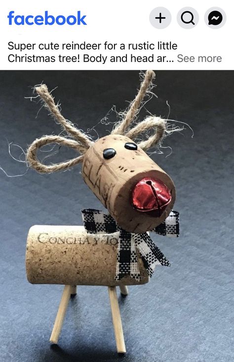 Christmas Cork Ornaments, Wine Cork Animals, Dyi Christmas Ornaments, Wine Cork Reindeer, Cork Reindeer, Reindeer Diy, Wooden Clothespin Crafts, Cork Crafts Christmas, Wine Cork Diy Crafts