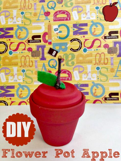 There are a few ways you can use your flower pot apple. It is a great back to school gift for teachers, or a fun gift for kids when filled with gummy worms or treats. This is a great craft to do when learning a lesson on apples, or if you just want a way to beat boredom blues Diy Flower Pot, Teen Crafts, Patriotic Diy, Secret Pal, Crafts For Teens To Make, Back To School Crafts, Diy Flower Pots, School Craft, Crafts For Seniors