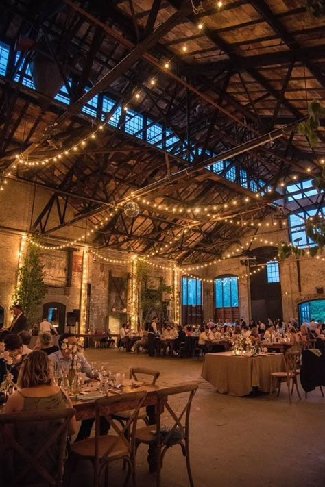 Brick Wedding Venue, Warehouse Reception, Prom Venues, Event Venue Design, Event Space Design, Quincenera Dresses, Event Venue Spaces, Industrial Chic Wedding, Industrial Wedding Venues