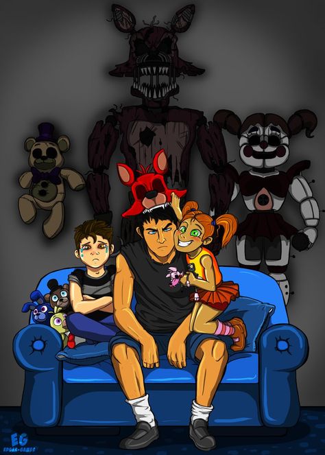 Fnaf Lore Fanart, Five Nights At Freddy's Michael Afton, Fnaf Fanart Scary, Sister Location Fanart, Afton Kids Fanart, Fnaf Lore, Five Nights At Freddy's Fanart, Afton Family Fanart, Afton Family