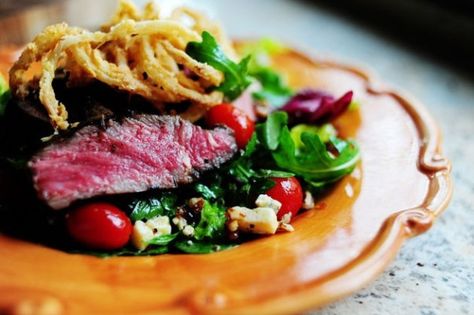 Big Steak Salad, Big Steak, Steak Salad Recipe, Marinated Flank Steak, Pioneer Woman Ree Drummond, Steak Salad, Pioneer Woman Recipes, The Pioneer Woman, Steak Recipes