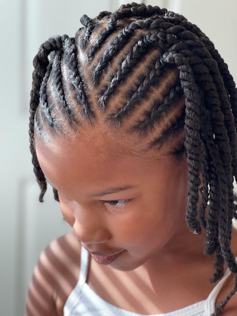 Flat Twist Styles For Kids, Girl Two Strand Twist Styles, Hair Twist Styles For Kids, Girls Two Strand Twist Kids, Braids And Twists Hairstyles Kids, Two Strand Twist Kids Girl Hairstyles, Hair Styles For Little Black Girls Kids Twists, Flat Twist Kids Hairstyles, Girls Natural Braided Hairstyles