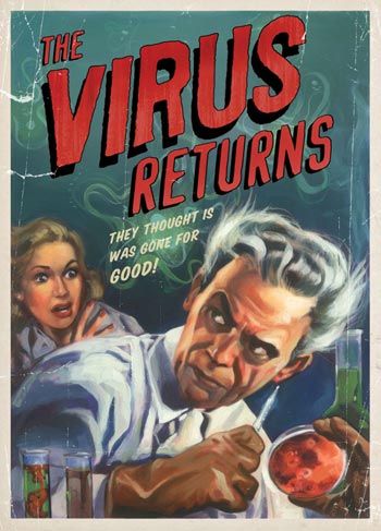 The Virus Returns Old Movie Posters, Tv Icon, Horror Movie Posters, B Movie, Mad Scientist, Classic Horror, Sci Fi Fantasy, Horror Films, Old Movies