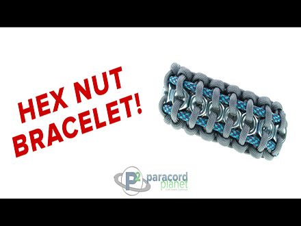 Hex Nut Paracord Bracelet Tutorial Video Paracord Collar, Paracord Patterns, Nut Bracelet, Collar Ideas, Paracord Bracelet Designs, Paracord Bracelet Tutorial, Paracord Crafts, Paracord Bracelet Diy, Paracord Tutorial