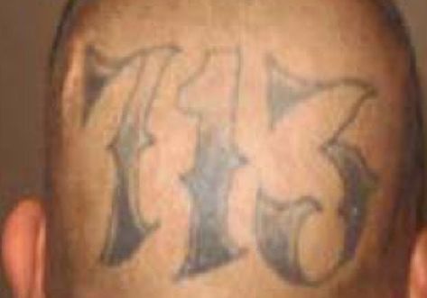 713 '713' tattooed on this subject's skull represents the Houston area code. THe number '13' stands for 'M,' the thirteenth letter of the alphabet, for 'Mexican Mafia.' Tattoos And Their Meanings, Houston Tattoos, Gang Tattoos, Prison Tattoos, Area Codes, Skin Art, The Alphabet, Tattoos With Meaning, Have You Seen