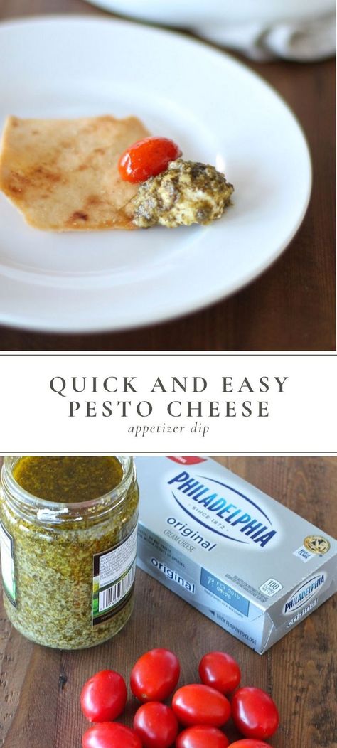 Pesto Cheese Dip, Cream Cheese Appetizer Recipes, Pesto Appetizers, App Recipe, Dip Recipes Hot, Appetizers Easy Dips, Cream Cheese Appetizer, Pesto Dip, Pesto Cheese