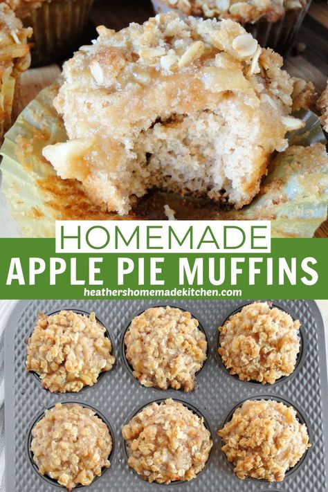 Apple Pie Muffins with streusel crumbs are fun way to enjoy all the flavors of apple pie but in muffin form. This is a tender cinnamon muffin recipe topped with apple pie filling and sweet streusel crumbs. Apple Muffins With Apple Pie Filling, Apple Pie Muffins With Streusel Crumbs, Apple Pie Muffins Recipe, Apple Pie Muffins Easy, Muffins With Apple Pie Filling, Apple Pie Filling Muffins, Basic Muffin, Muffin Recipes Cinnamon, Apple Pie Muffins