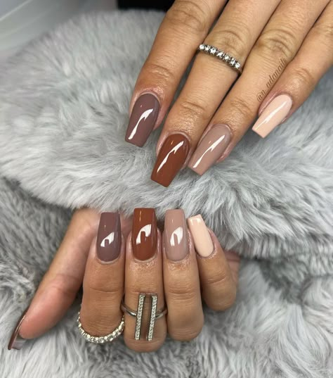 65 Best November Nails to Inspire You Gel Nails November, Nude Nails For Wedding, Beige Nude Nails, Nails One Color, Cute November Nails, November Nails Colors, Nails Beige, November Nails Fall, Nail Dipping Powder Colors