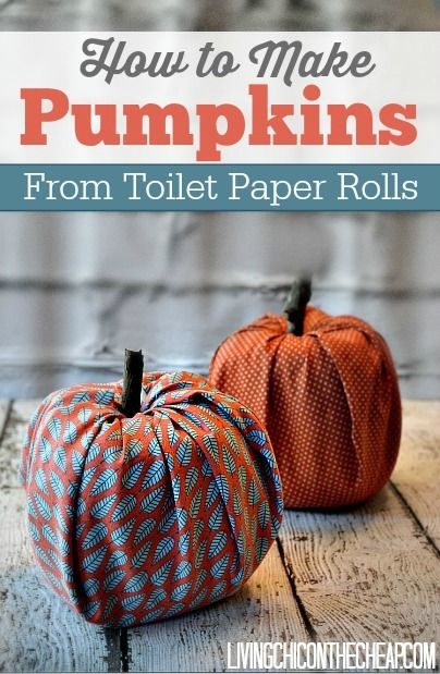 How to Make Pumpkins from Toilet Paper Rolls! This DIY is SO EASY (and inexpensive). No Sewing Required. If you can cut and tuck you can totally do this! You can change up the fabrics to fit your decor. Great for Fall and Halloween. #HalloweenCrafts #PumpkinCrafts #Pumpkin Toilet Paper Rolls, How To Make Pumpkin, Adornos Halloween, Fall Deco, Fall Projects, Pumpkin Crafts, Paper Rolls, Seasonal Crafts, Thanksgiving Crafts