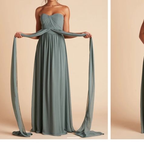 Birdy Grey ‘Grace’ Convertible Bridesmaid Dress. Color- Sea Glass. Size XXL. Birdy Grey Crepe Dress, Birdie Grey Grace Convertible Dress, Birdy Grey Grace Convertible Dress, Versatile Bridesmaid Dress, Sea Glass Birdy Grey Wedding, Doris Taupe Chiffon Dress Birdy Grey, Sage Bridesmaid Dresses, Grey Dresses, Bridal Squad