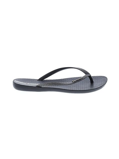 IPanema Flip Flops Size: 8 Shoes - used. No Fabric Content | IPanema Flip Flops: Black Shoes - Size 8 Black Slip-on Flip Flops, Puma Flip Flops, Ipanema Flip Flops, Shoes Flip Flops, Black Slip-on Flip Flops For Beach, Non-slip Black Flip Flops For Beach, Black Shoes, Flip Flops, Fabric