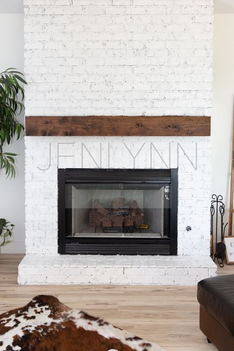 JENLYNN Stock Shop - REAL Home Interiors Styled Stock Photography White Brick Fireplace Mockup 2 JPGs You'll receive 2 high resolution JPGs (one horizontal and one vertical --3,000 px long at 240 dpi and 3,000 wide at 240 DPI.) image. Display your artwork, poster, sign, photo etc on this white brick fireplace blank wall mockup. These high quality professional styled and photographed mockups will add beauty and authenticity to your e-commerce site and social media accounts. We are advocates for b White Brick Electric Fireplace, White Brick Fireplace With Wood Mantle, Photography Frame, White Wash Brick Fireplace, Wood Mantle Fireplace, White Brick Fireplace, Wooden Mantle, Painted Brick Fireplace, Fireplace Update