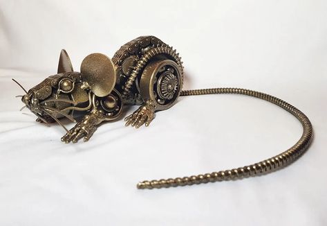 Steampunk Mouse, Steampunk Creatures, Mechanical Bird, Steampunk Robot, Steampunk Animals, Mechanical Animals, Steampunk Diy, Steampunk Art, Robot Concept Art