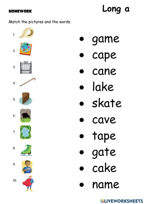 Long vowels interactive exercise for 3. You can do the exercises online or download the worksheet as pdf. Long A Short A Activities, A_e Words Long Vowels, Long A Sound Words Worksheet, Long Vowel Magic E Worksheets, Long A Vowel Activities, Long Vowel Words Worksheet, A_e Worksheets Long Vowels, Long A Worksheets Kindergarten, Long A Vowel Worksheets